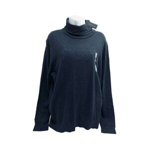 New  Tommy Hilfinger Dark  Blue Cotto Cashmere Turtleneck Sweater size XXLT(17